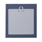 Schuif op blauwe koolstofvezel notitieblok (Voorkant)