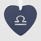 Schuif op blauwe koolstofvezel ornament (voorkant)