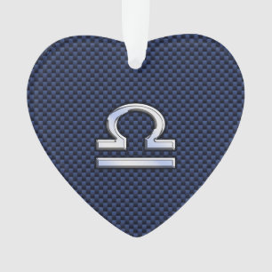 Schuif op blauwe koolstofvezel ornament