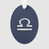 Schuif op blauwe koolstofvezel ornament (voorkant)