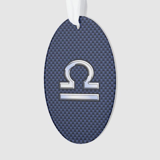 Schuif op blauwe koolstofvezel ornament (voorkant)