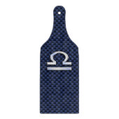 Schuif op blauwe koolstofvezel snijplank (Voorkant)