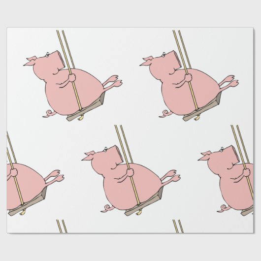 Schuif op een vleugel cadeaupapier (Vlak)