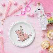 Schuif op een vleugel papieren bordje (Feest)