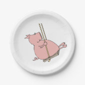 Schuif op een vleugel papieren bordje (Voorkant)