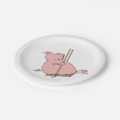 Schuif op een vleugel papieren bordje (Gekanteld)