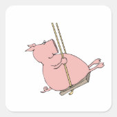 Schuif op een vleugel vierkante sticker (Voorkant)