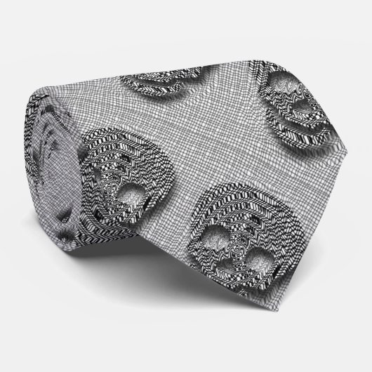 Schuif op grijs weefsel stropdas (Opgerold)