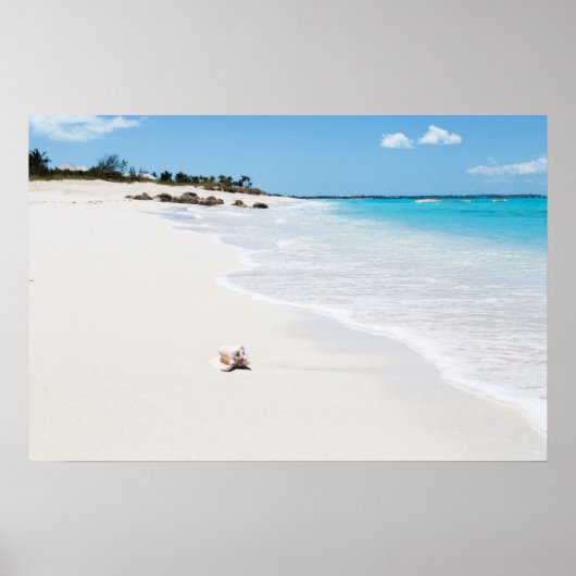 Schuif op het strand poster (Voorkant)