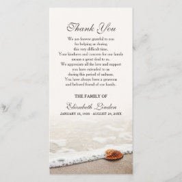 Schuif op het strand | Sympathie Hartelijk dank Bedankkaart