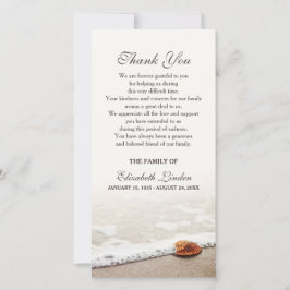 Schuif op het strand | Sympathie Hartelijk dank Bedankkaart