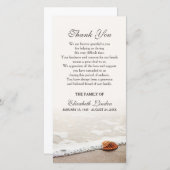 Schuif op het strand | Sympathie Hartelijk dank Bedankkaart (Voorkant / Achterkant)