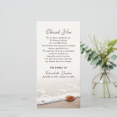 Schuif op het strand | Sympathie Hartelijk dank Bedankkaart (Staand voorkant)