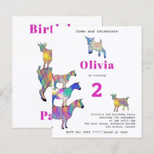 Schuif op het verjaardagscentrum (Voorkant / Achterkant)