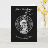 Schuif op Keltische knotwork-verjaardagsKaart Kaart (Gele Bloem)