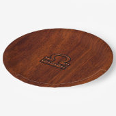 Schuif op Mahogany Style Decor Papieren Bordje (Gekanteld)