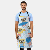 Schuif op vakantie. patroon met cartoon erop schort (Gedragen)