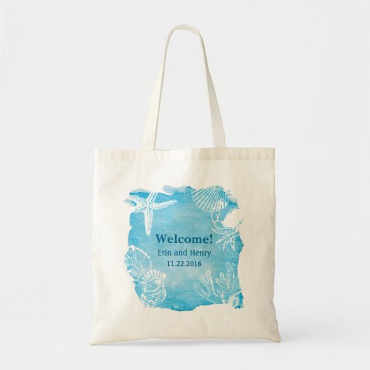 Schuif op Waterverf Canvas Bag Tote Bag (Voorkant)