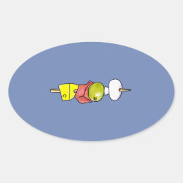 Schuif Ovale Sticker