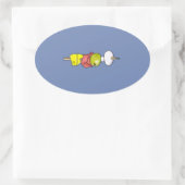 Schuif Ovale Sticker (Tas)