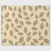 Schuif patroonbladeren cadeaupapier (Vlak)