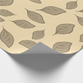 Schuif patroonbladeren cadeaupapier (Hoek)