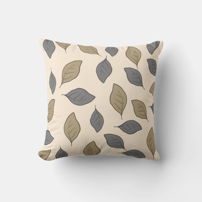 Schuif patroonbladeren kussen (Voorkant)
