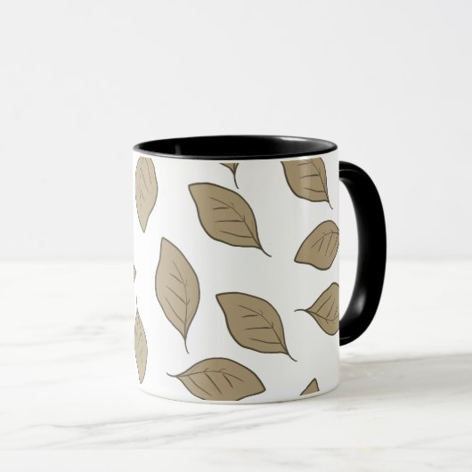 Schuif patroonbladeren mok (Voorkant rechts)