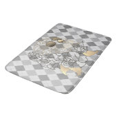 Schuif retro argyle yellow grijs Bathroom mat (Gekanteld)