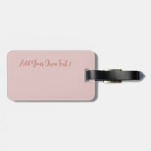 Schuif Roze Beach Photo Design met aangepaste teks Bagagelabel (Achterkant horizontaal)