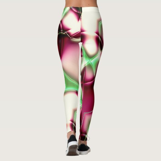 Schuif roze tot groen in nagelachtige lijnen, tot leggings (Achterkant)