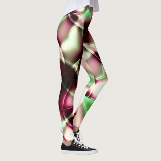 Schuif roze tot groen in nagelachtige lijnen, tot  leggings (Rechts)