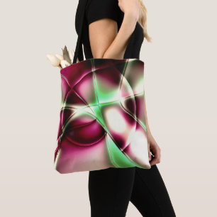 Schuif roze tot groen in nagelachtige lijnen, tot tote bag