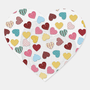 Schuif schattig trendy harten patroon hart sticker
