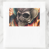 Schuif + slang rechthoekige sticker (Tas)