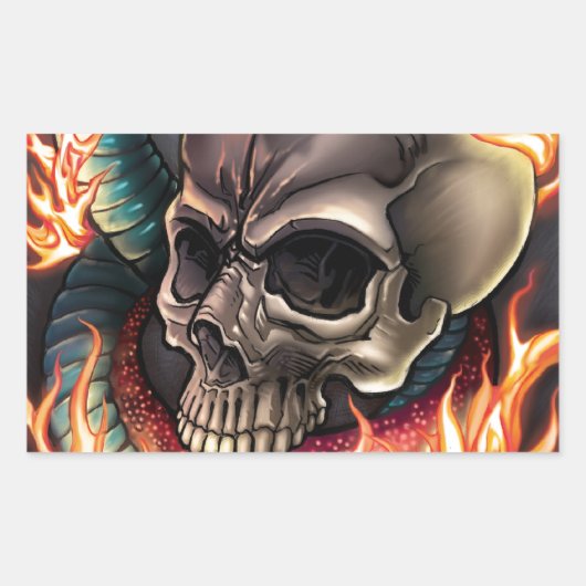 Schuif + slang rechthoekige sticker (Voorkant)