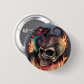Schuif + slang ronde button 5,7 cm (Voorkant /achterkant)