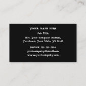 Schuif Spect B & W horizontaal zwart Visitekaartje (Achterkant)