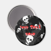 Schuif Spect B&W Red "Jouw tekst" fridge magnet (Voorkant / Achterkant)