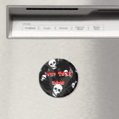 Schuif Spect B&W Red "Jouw tekst" fridge magnet (Insitu (Vaatwasser))
