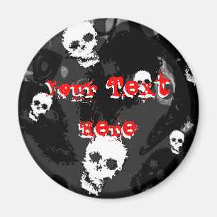 Schuif Spect B&W Red "Jouw tekst" fridge magnet