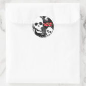 Schuif Specters B & W 'BOO!' sticker rode tekst (Tas)