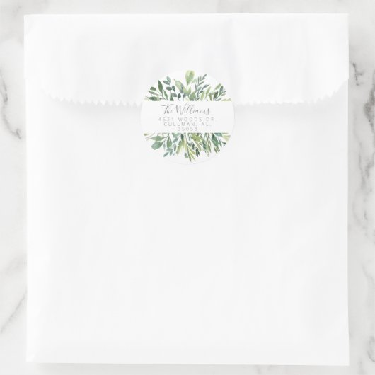 Schuif Terugkeeradres Etiket zegel (Tas)