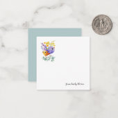 Schuif twee vogels - Aangepaste naam Notitiekaartje (Voorkant / Achterkant in situ)