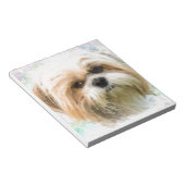 Schuif Tzu Dog Water Color Art Schilderen Notitieblok (Schuin)