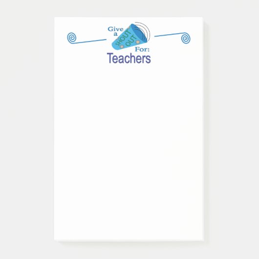Schuif uit voor leraren post-it® notes (Voorkant)