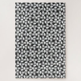 Schuif uw romige buis zwart en wit legpuzzel