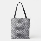 Schuif uw romige buis zwart en wit tote bag (Achterkant)