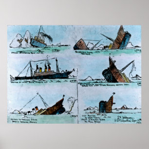 Schuif van de  illustratie van de RMS Titanic Poster