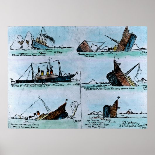 Schuif van de  illustratie van de RMS Titanic Poster (Voorkant)